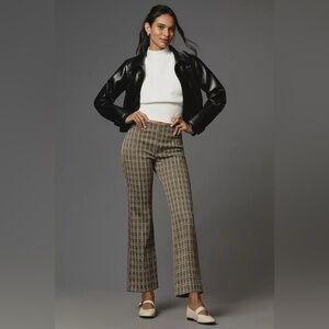 NWT Anthropologie Maeve The Margot Kick-Flare Cropped Pants in MOSS, Size M